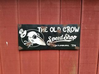 Speed Shop Barn Find Painted Vintage Look Metal Gas Oil Hand Made 24x10 " Sign