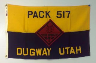 Vintage Official Cub Scouts Pack 517 Flag Dugway Utah 1950s