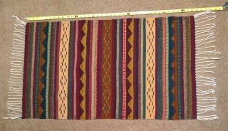 Oaxaca Zapotec Hand Woven Wool Rug / Wall Hanging - 23 " X 38 "