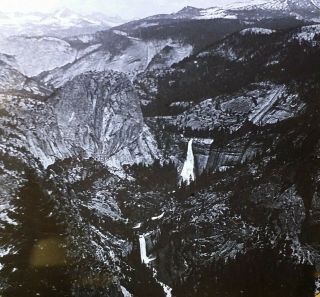 Sierras From Glacier Rock,  Yosemite,  California C1920 Magic Lantern Glass Slide