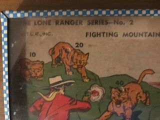 Vintage Lone Ranger Puzzle Game Metal Ball in Hole Game.  Number 3 1940’s 3