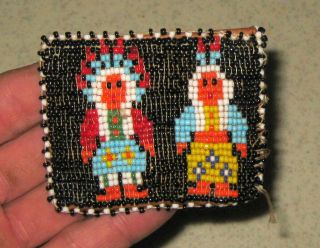Antique Native American Indian Beaded Advertising Change Purse