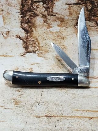 Vintage Usa Case Xx 1920 - 1940 2220 Slick Black Peanut Pocket Knife