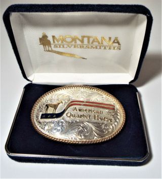 Montana Silversmiths American Quarter Horse Trophy Belt Buckle