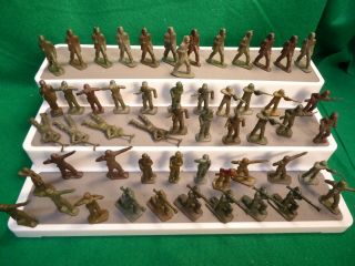 Vintage 1950s Marx Army Training Center Play Set Plastic 45mm Soldiers 50pcs
