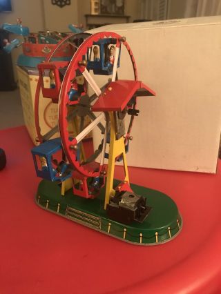 Ferris Wheel Tin Litho Toy Made In China Ms239 Parts Only 9” Tall