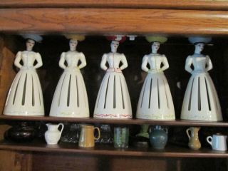 Vintage 1950s Ceramic Napkin Dolls Holders Lady Buyers Choice