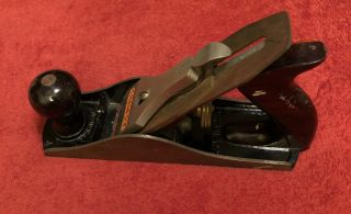 Vintage Stanley Bailey No.  4 With Smooth Bottom Wood Plane.  Usa