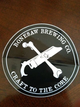 Bonesaw Brewing Co Craft Beer Brewery Sticker Glassboro Nj