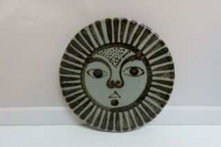 Vtg Tonala Pottery Ken Edwards Trivet Plaque Plate Lion Head Sunburst Sun Face