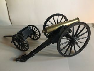 Penncraft Vtg Cast Iron/brass Canon & Cart 1864 Civil War Era Style Made In Usa