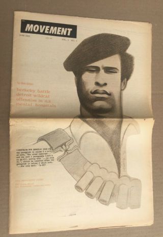 June 1969 The Movement Newspaper Sncc Sds Huey Newton Cover Black Panther Party