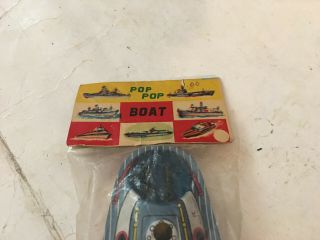 pop pop catcher boat ship japan tin toy in bag from the 1960 ' s 3