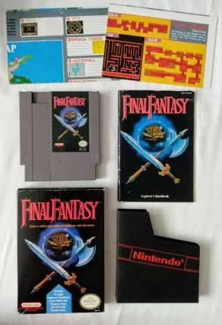 Vintage Nintendo Final Fantasy (nes,  1990) Pre - Owned Box Papers Sleeve Vg