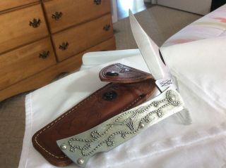 Camillus Usa Silver Sword Longhorn Lock Blade Knife Big Unsharpened