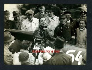 Vintage Guy Moll Racing Driver On Alfa - Romeo,  German Press Photo 1933