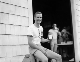 1936,  Franklin D.  Roosevelt Jr. ,  Harvard Rowing Team,  Vintage Old Photo 4” X 6”