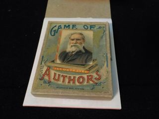 Vintage Game Of Authors Card Game Illustrated Mcloughlin Bros