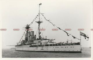 Photograph Royal Navy.  Hms " Malaya " Battleship.  Fine 1924