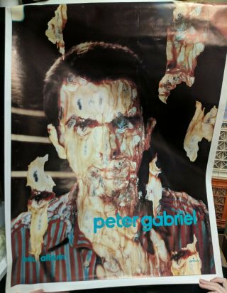 Peter Gabriel Melt Third Album Vintage Promotional Poster 30 " X40 "