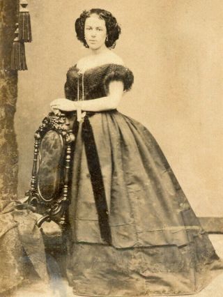 Civil War Cdv Fine Lady By Hoag & Quick Of Cincinnati Ohio