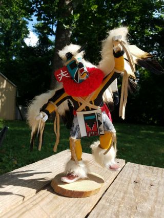 Vintage Hopi Kachina Doll Eagle Dancer Signed By Davis Native American Authentic