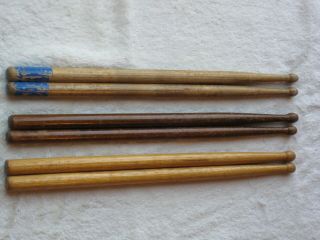 Drumsticks: Three Pairs Of Vintage 3s Drumsticks