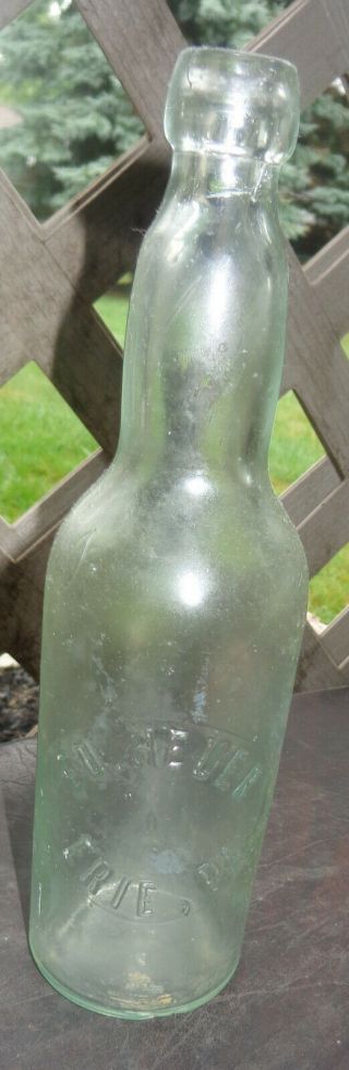 Ed Heauer Erie Pa Clear Blob Top Bottle