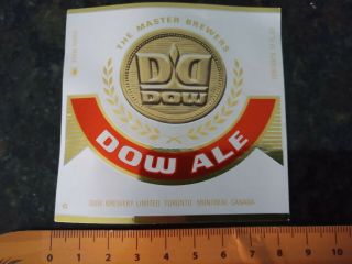 1 Beer Label - Dow Ale - Dow Brewery Limited - Toronto Montreal - Canada