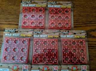 5 Packs Of Legends Of The Wild West Ring Caps - 27 Rings 216 Shots/pack S&h