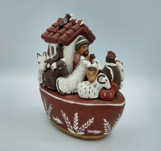 Vintage Peruvian Folk Art Pottery Noah 