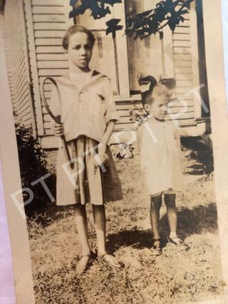 1930s African American Children Sisters Snapshot Photo Kentucky