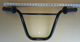 Vtg Old School Bmx Mongoose Type Tall Bars With Mongoose Sticker Restored