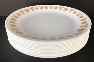 Vintage Corelle Butterfly Gold Lunch Plates 8 1/2” Set Of 12 By Corning 3