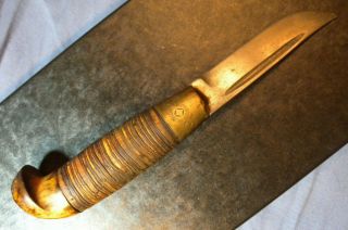 7.  5 inch Handmade Birch Handle Kauhaua Knife Finland Signed blade 2