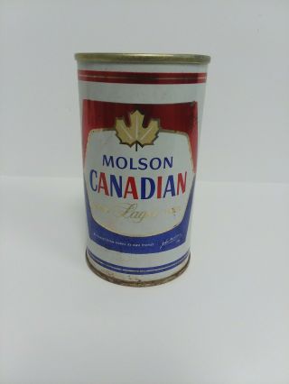 Vintage Molson`s Canadian_ Montreal_pull Tab_ Steel Beer Can