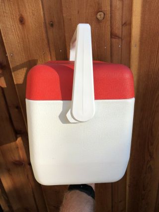 Vintage Gott Tote 12 Cooler White w/ Red Cover 1811/12,  lunch bucket - FREESHIP 3