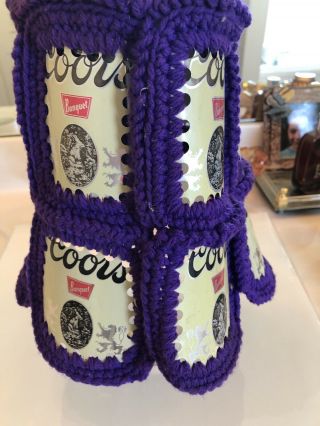 Handmade Crochet Coors Beer Can Hat Retro Hipster Party Beach Cap Spring Break