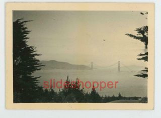 Photo 1936 View Of San Francisco Golden Gate Bridge Construction Bay View