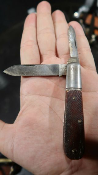 W Schrade Cutlery Co 2 Blade Folding Knife Barlow Style