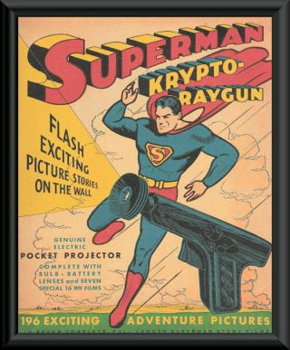 1940 Superman Krypto - Raygun Ad Reprint On 80 Year Old Paper 228
