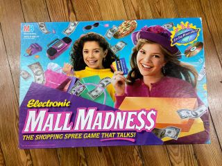 Vintage Electronic Mall Madness Board Game 1996 Milton Bradley Complete