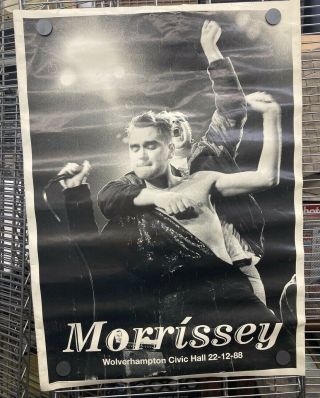 Vintage Morrissey Tour Poster - Wolverhampton Civic Hall 22 - 12 - 88 - The Smiths