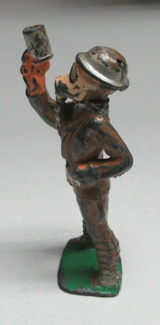 Vintage Manoil Lead Soldier With Flare Gun Action Figure