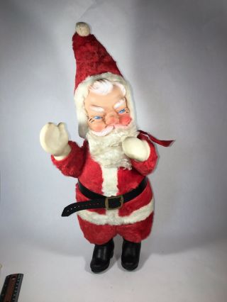 My Toy Medium Santa Claus Plush Doll Stuffed Rubber Face Vintage Like Rushton