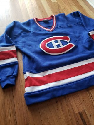 Vintage 70s/80s Montreal Canadians Sand Knit NHL Hockey Sweater Jersey Size L 2