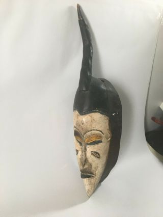 Hand Carved Wooden African Tribal Mask Wall Hanging Folk Art Cultural Art