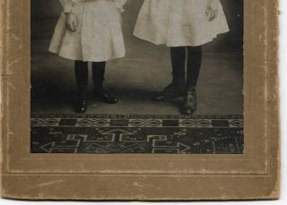 Early 1900 ' s Cabinet Card The Thompson Sisters from Sheblyville,  Indiana 5