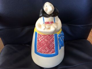 Vintage Good Luck Kitchen Witch Ceramic Cookie Jar