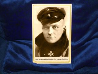 Manfred Von Richtofen Wwi Flying Ace The Red Baron Cabinet Card Photograph